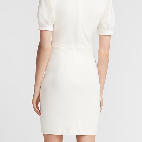 Express V-neck Tie Waist Sheath Dress - Picture 2 of 7